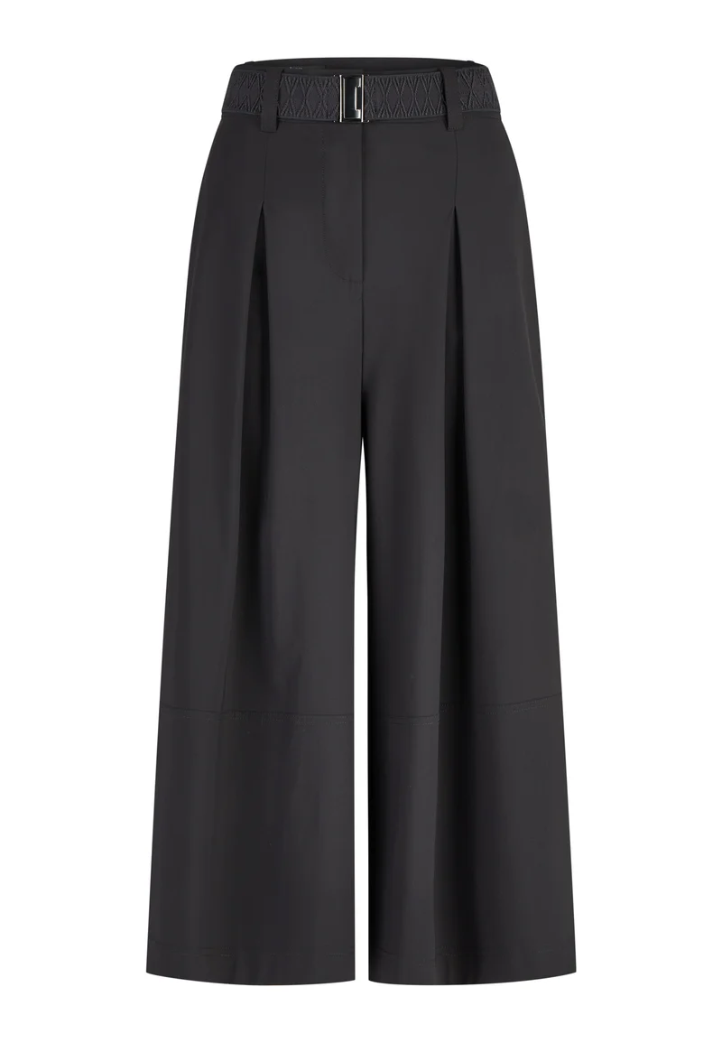 Pantalon large à pinces avec ceinture
