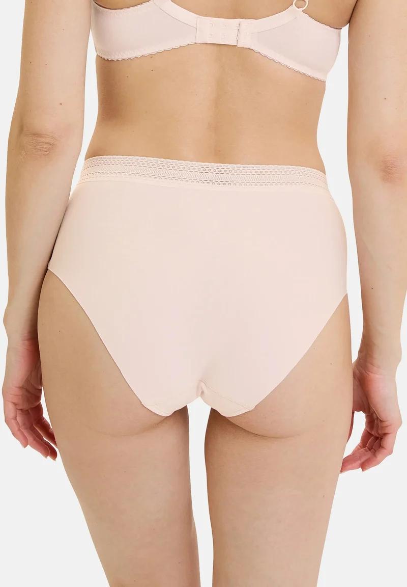 Lot de 2 culottes Invisible Coton Rose Pivoine d'Argent & Blanc