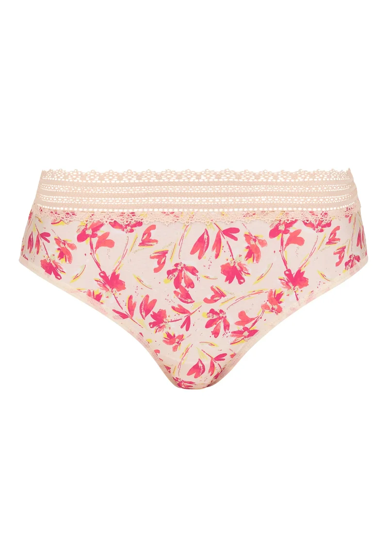 Slip Agathe Fantaisie Fleurs Corail