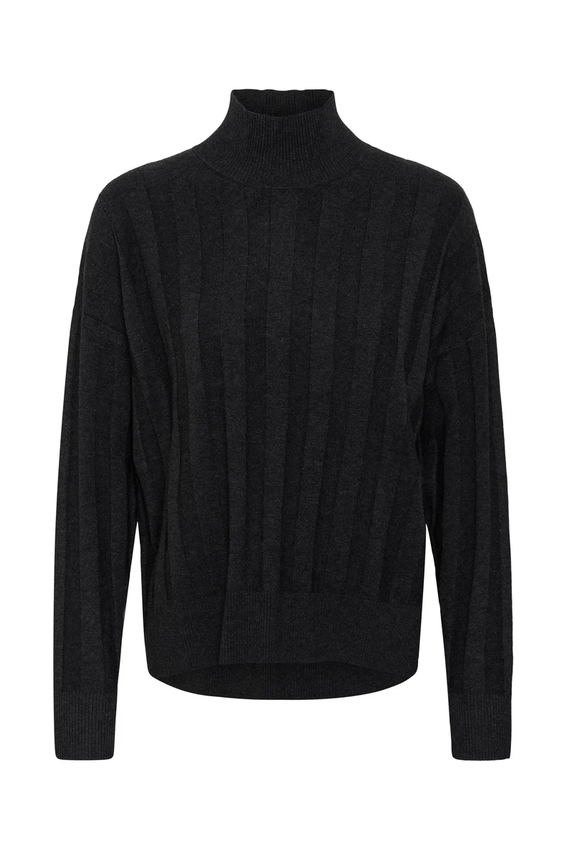 Pull côtelé à col montant Tess Kellsie