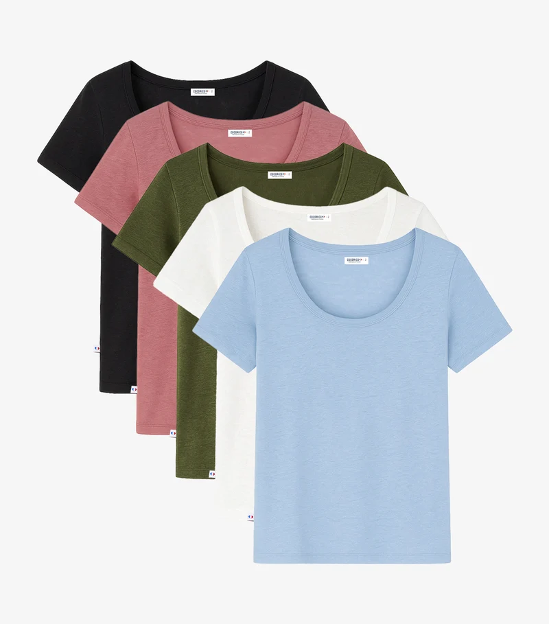 T-shirt Femme en Lin x5 - Pack Intemporel