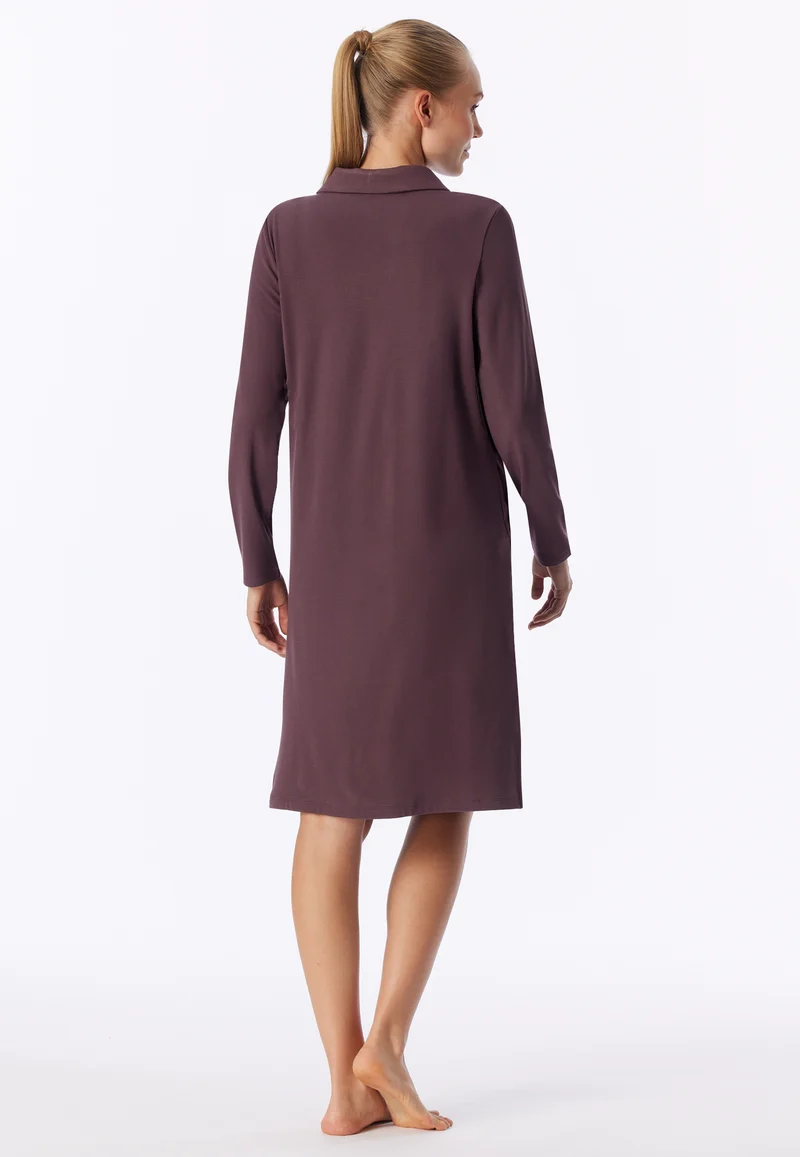 Nachthemd langarm Bordeaux - Selected Premium Warming