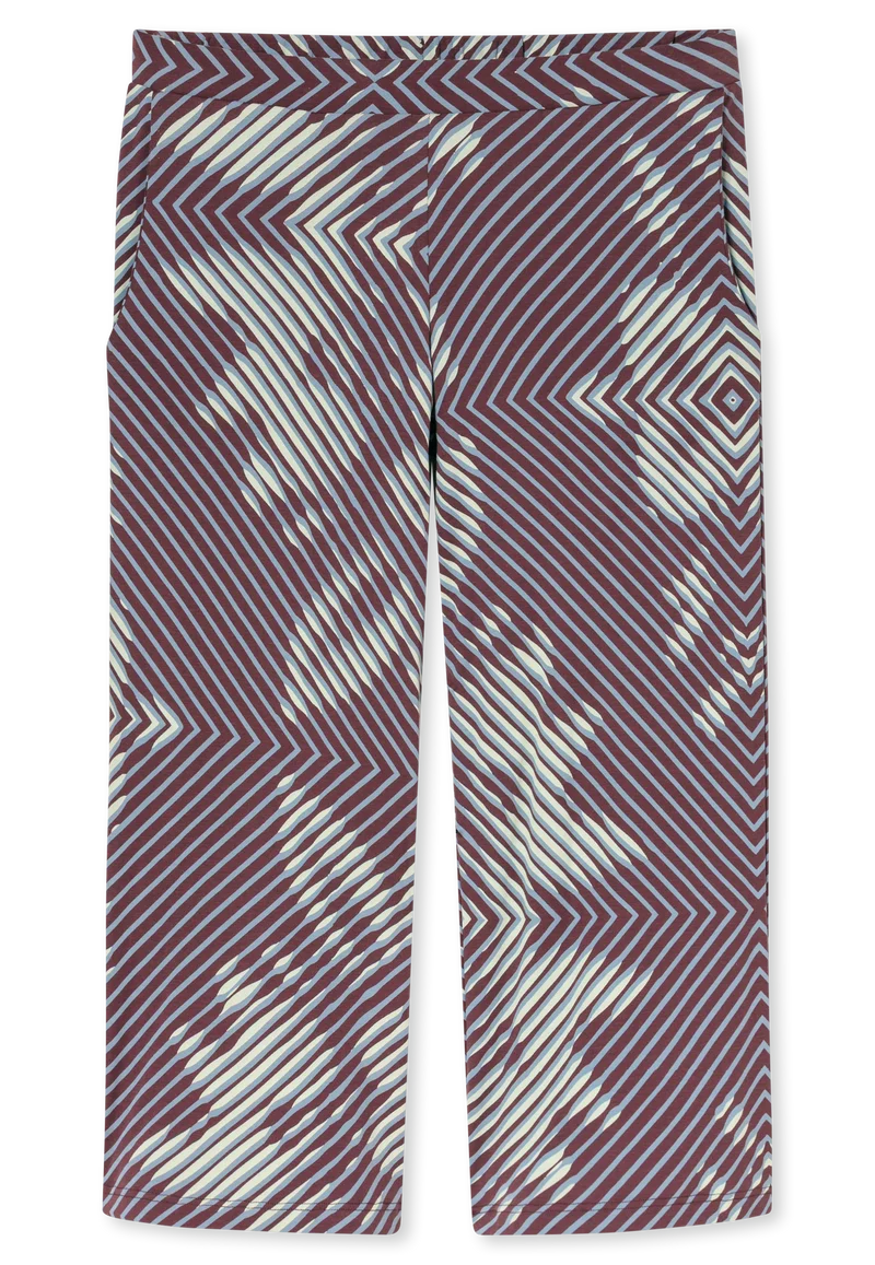 Schlafanzug 3/4-lang Blau gemustert - Modern Nightwear
