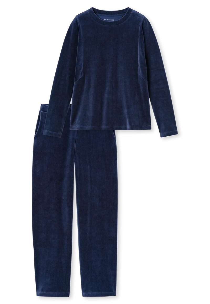 Lounge Set Dunkelblau - Casual Velour