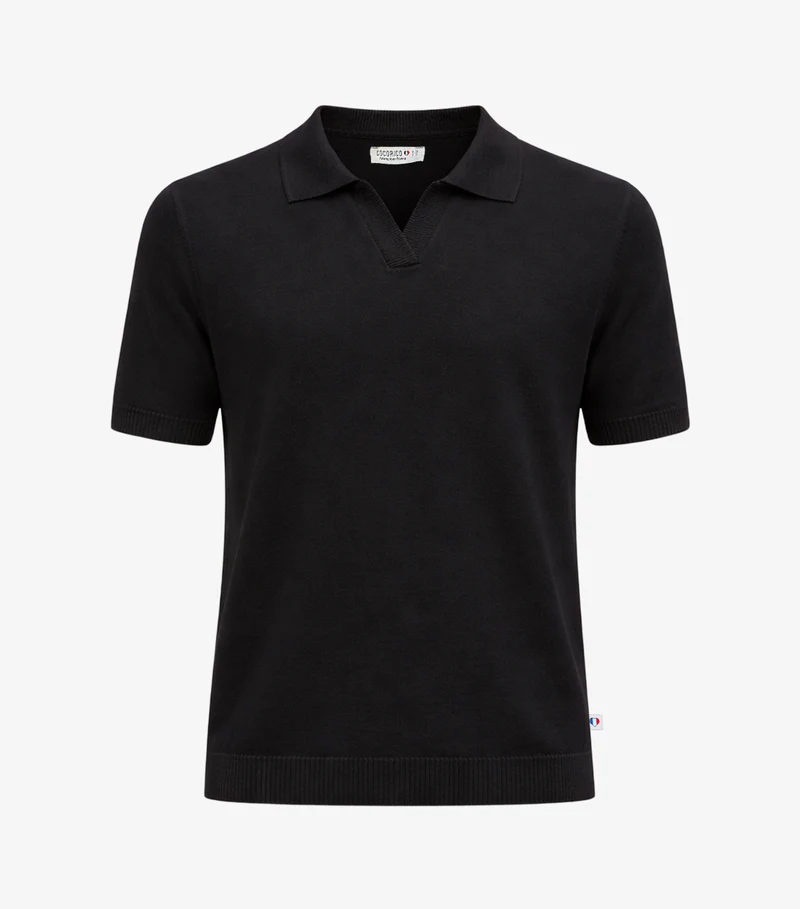 Polo Maille Homme Noir