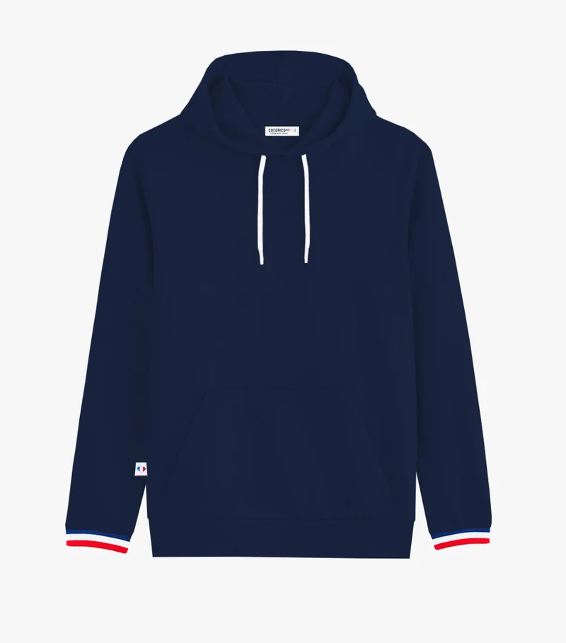 Sweat à capuche Femme Supporter Marine - Intemporel