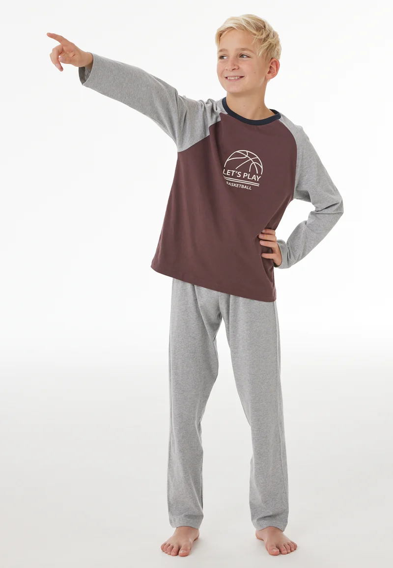 Schlafanzug Grau/Bordeaux - Nightwear