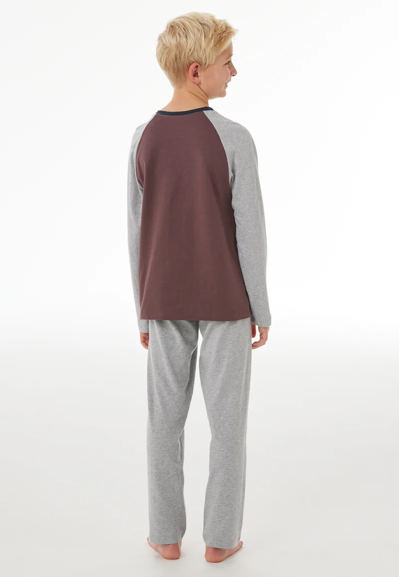 Schlafanzug Grau/Bordeaux - Nightwear