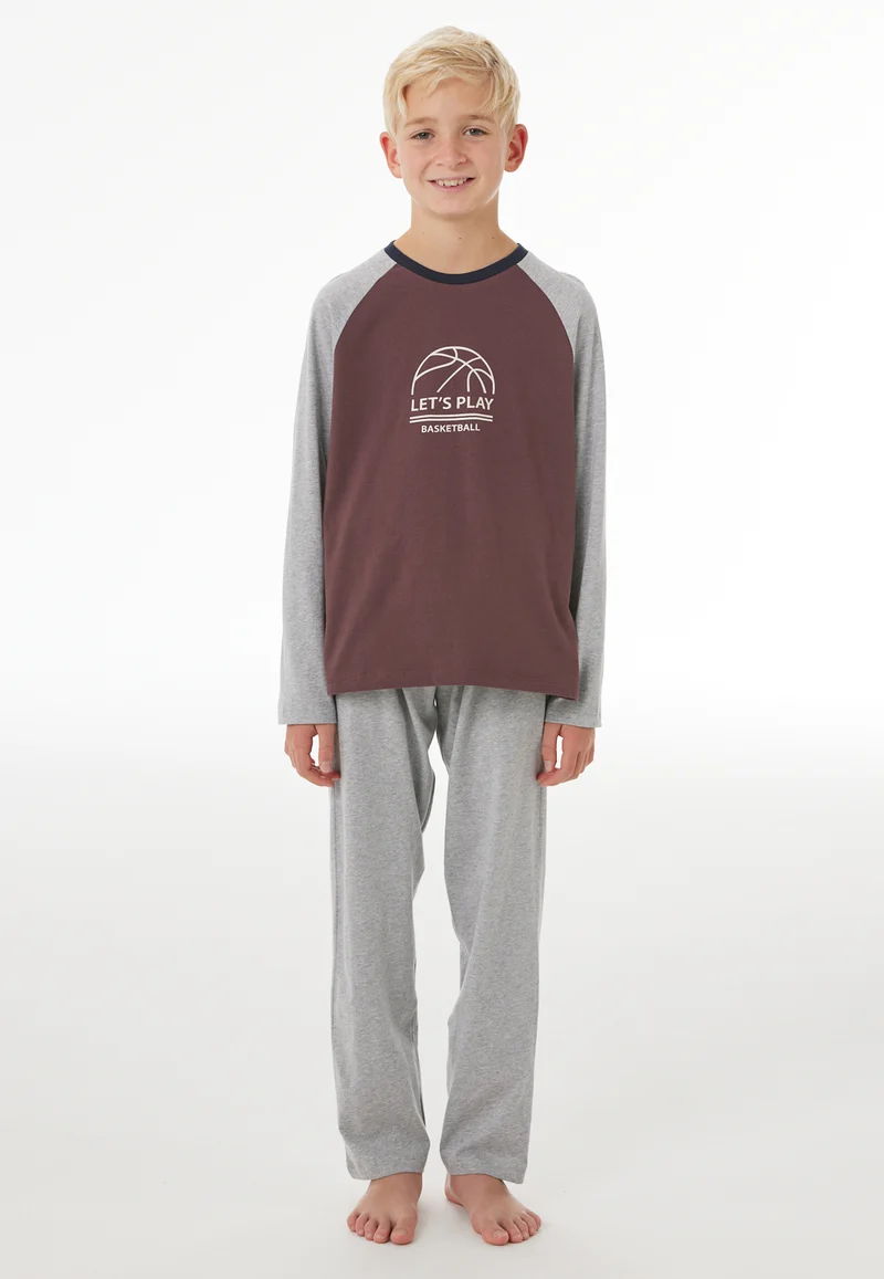 Schlafanzug Grau/Bordeaux - Nightwear