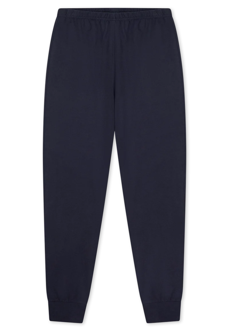 Schlafanzug mit Bündchen Grau/Dunkelblau - Nightwear