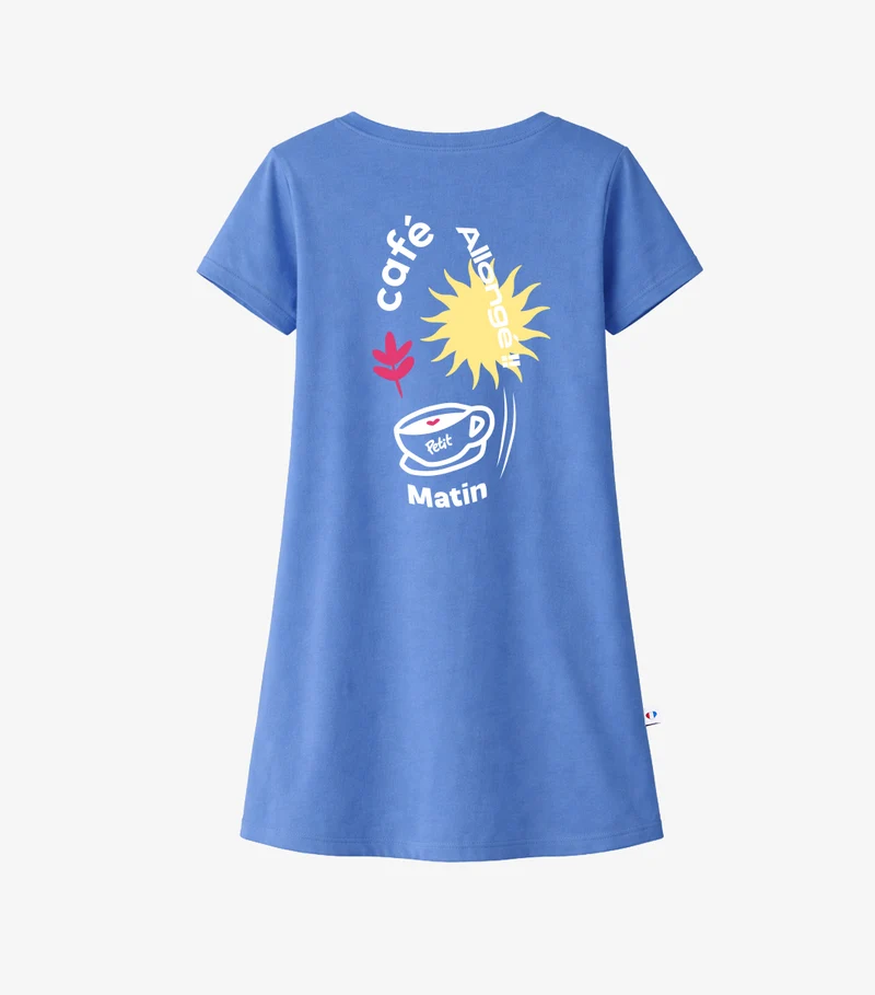 Robe de Nuit Femme Bleu Riviera - Petit Matin