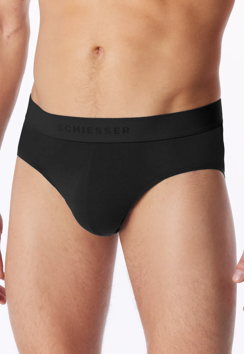 Slip 3er-Pack Schwarz/Bunt gestreift - 95/5