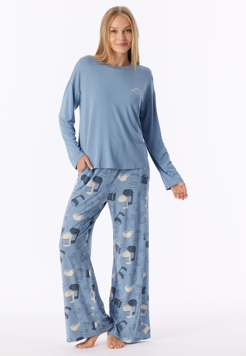Schlafanzug Blau gemustert - Casual Fashion