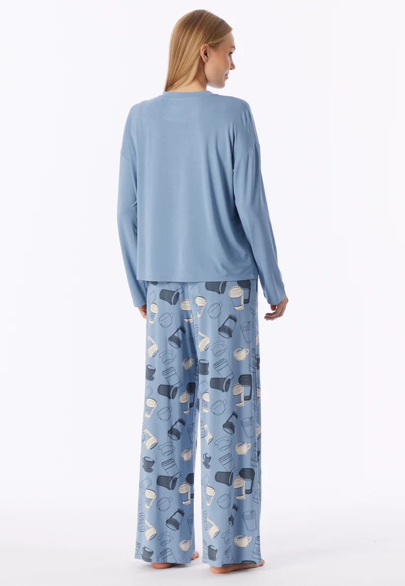 Schlafanzug Blau gemustert - Casual Fashion