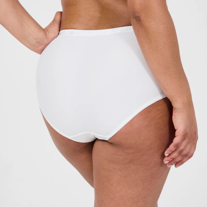 Culotte taille haute ventre plat blanc Just micro