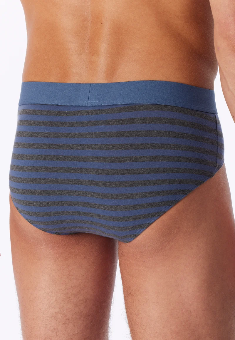 Slip 3er-Pack Grau/Dunkelblau gestreift - 95/5