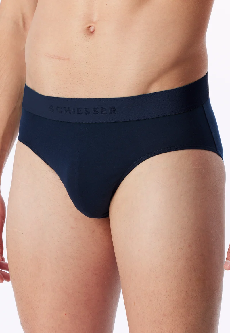 Slip 3er-Pack Grau/Dunkelblau gestreift - 95/5