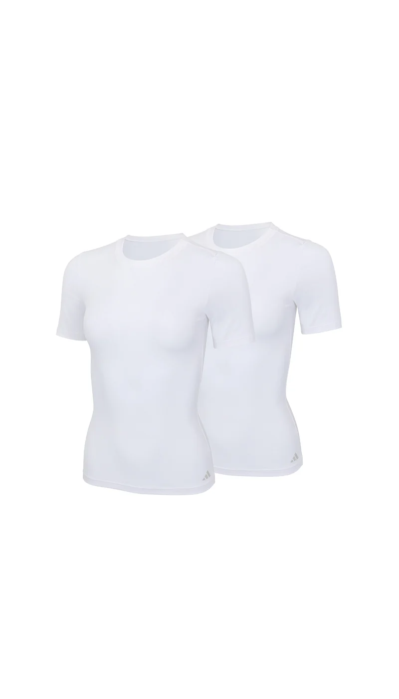 T-Shirt 2er-Pack Weiss - ADIDAS