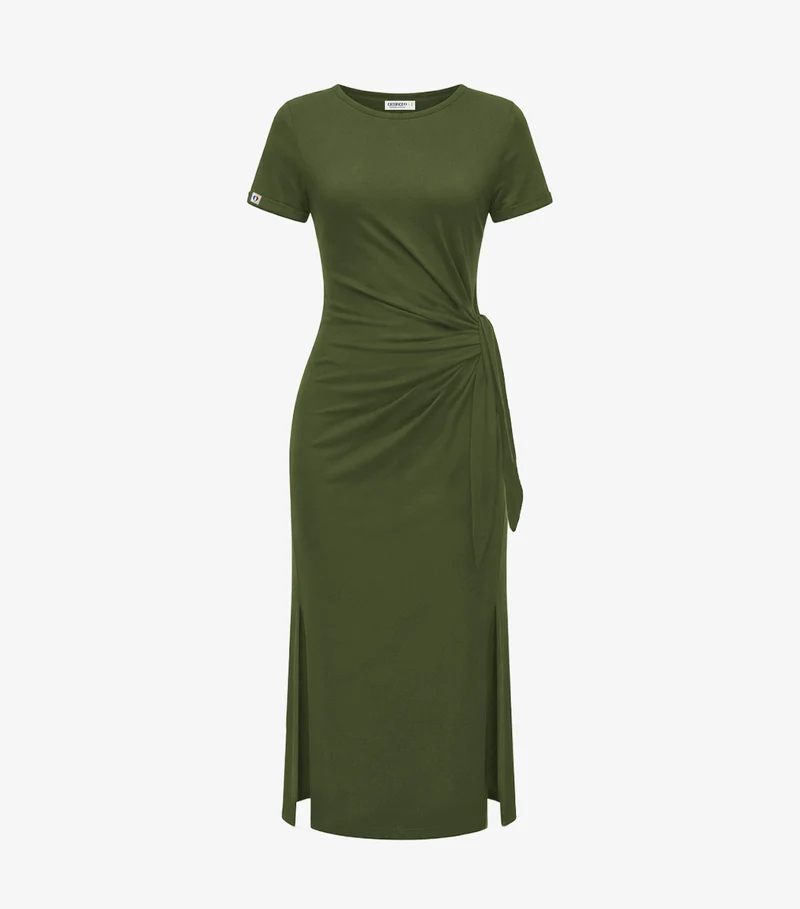Robe Longue Femme Kaki - Selen