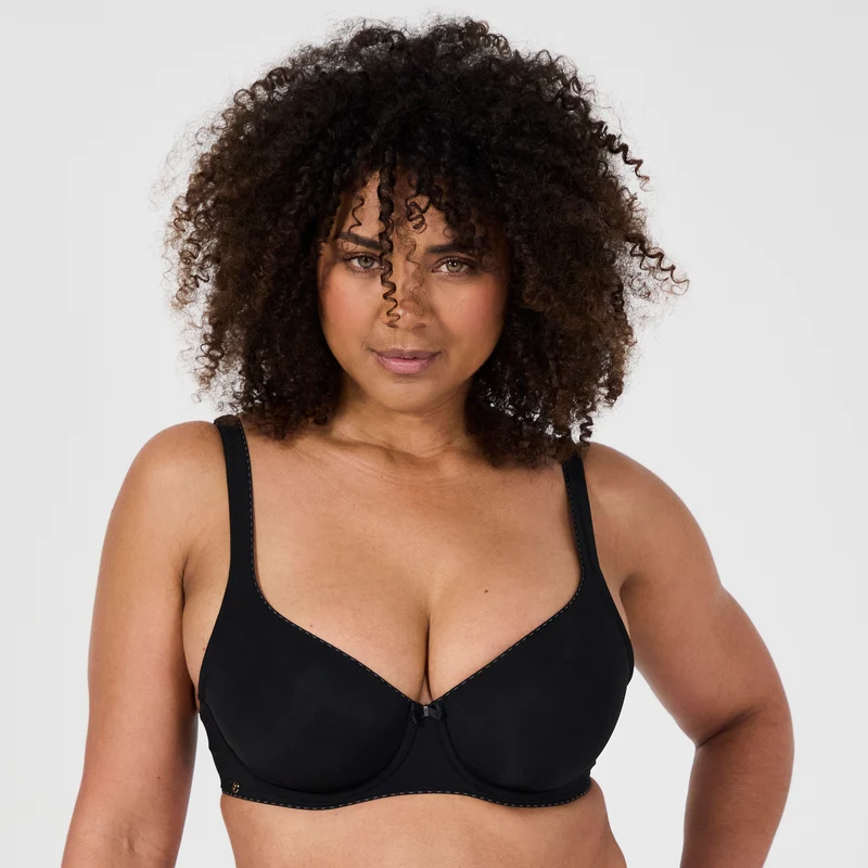 Soutien-gorge moulé emboîtant noir Just daily