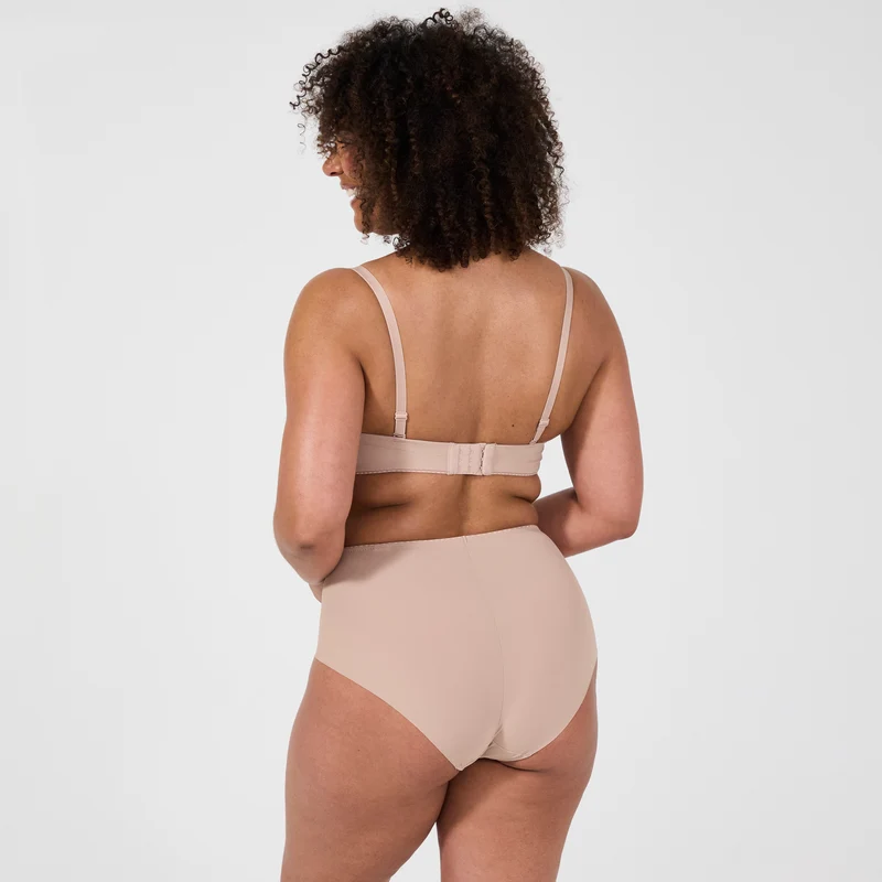 Soutien-gorge bandeau avec armatures nude foncé Just daily