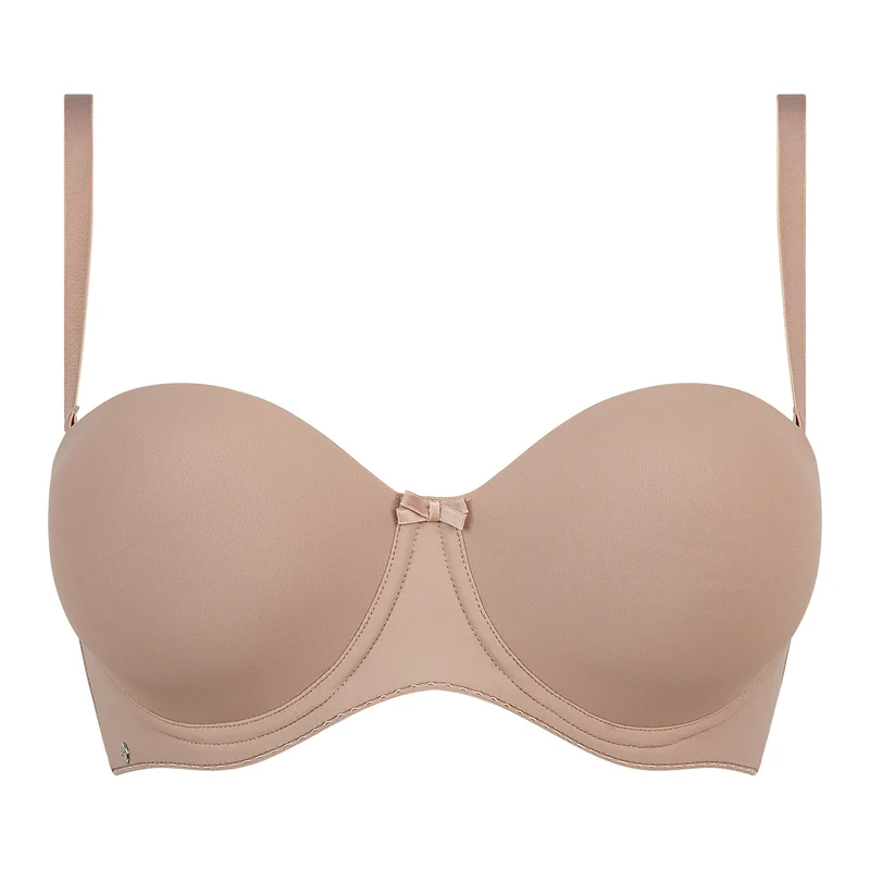 Soutien-gorge bandeau avec armatures nude foncé Just daily