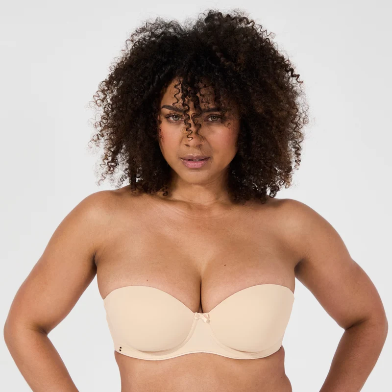 Soutien-gorge bandeau avec armatures nude Just daily