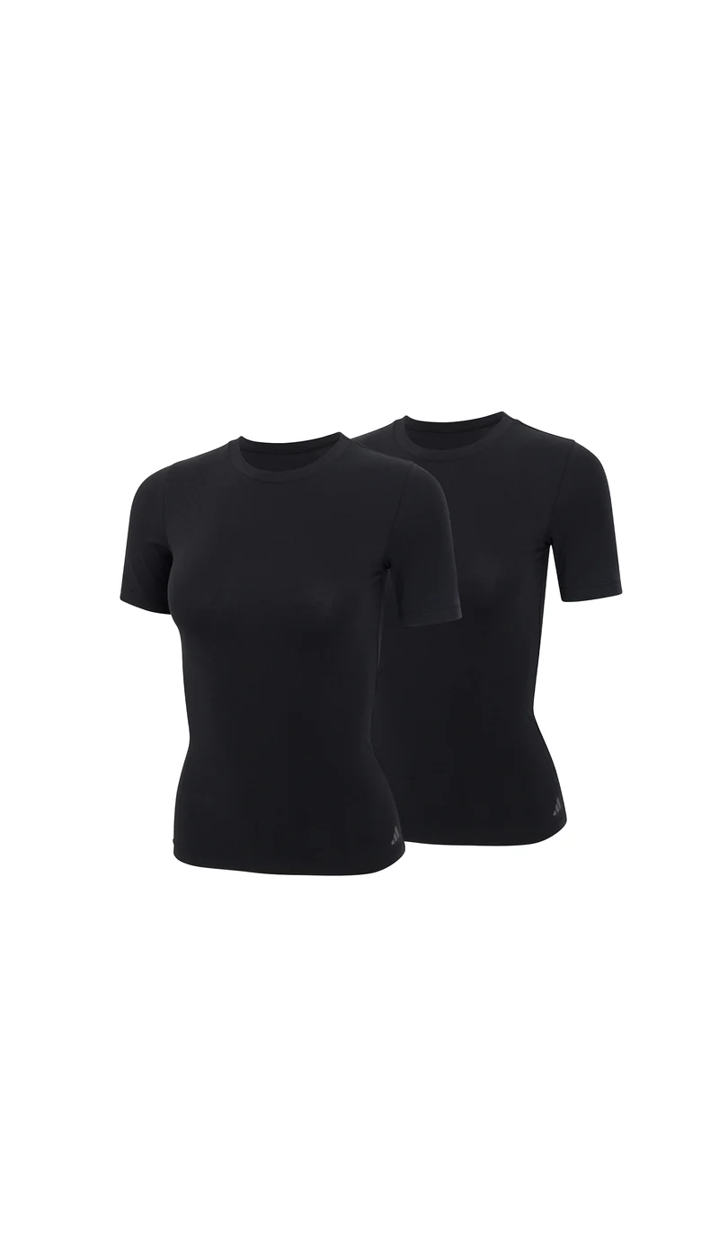 T-Shirt 2er-Pack Schwarz - ADIDAS