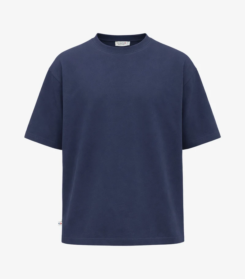 T-shirt Oversize Homme Bleu Jean - Intemporel