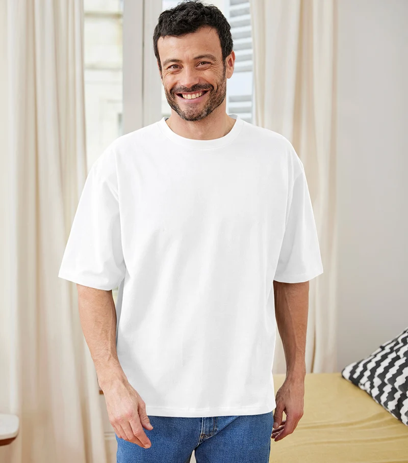 T-shirt Oversize Homme Blanc - Intemporel