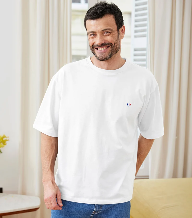 T-shirt Oversize Homme Blanc - Iconique