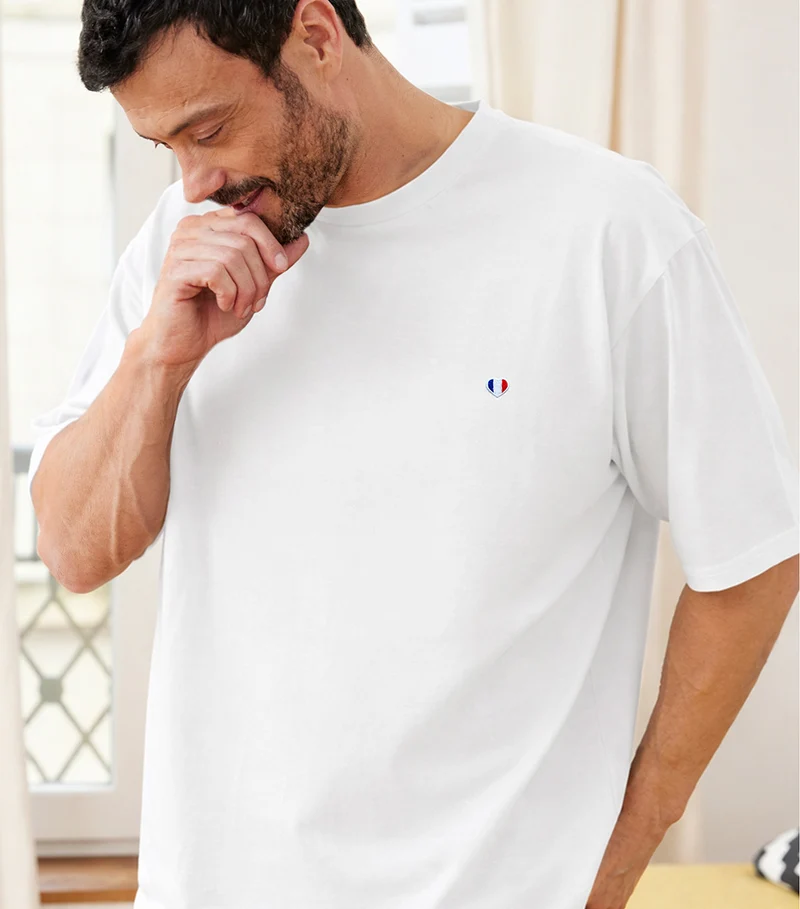 T-shirt Oversize Homme Blanc - Iconique