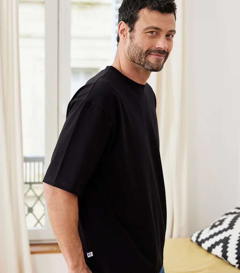 T-shirt Oversize Homme Noir - Intemporel