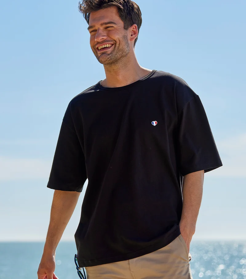 T-shirt Oversize Homme Noir - Iconique