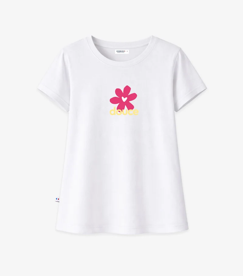 T-shirt Pyjama Femme Blanc - Douce