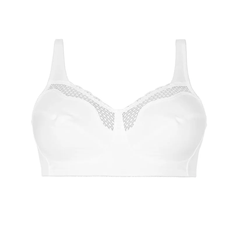 Soutien-gorge sans armatures blanc Cotton confort