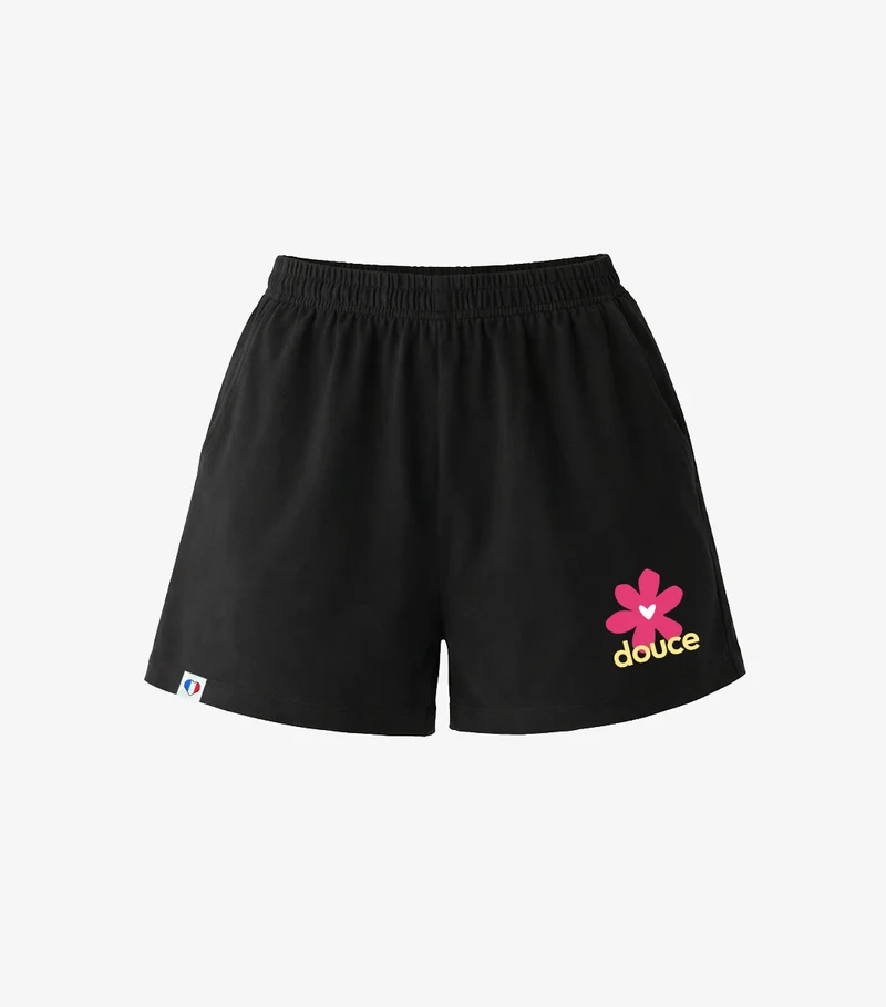 Short Pyjama Femme Noir - Douce