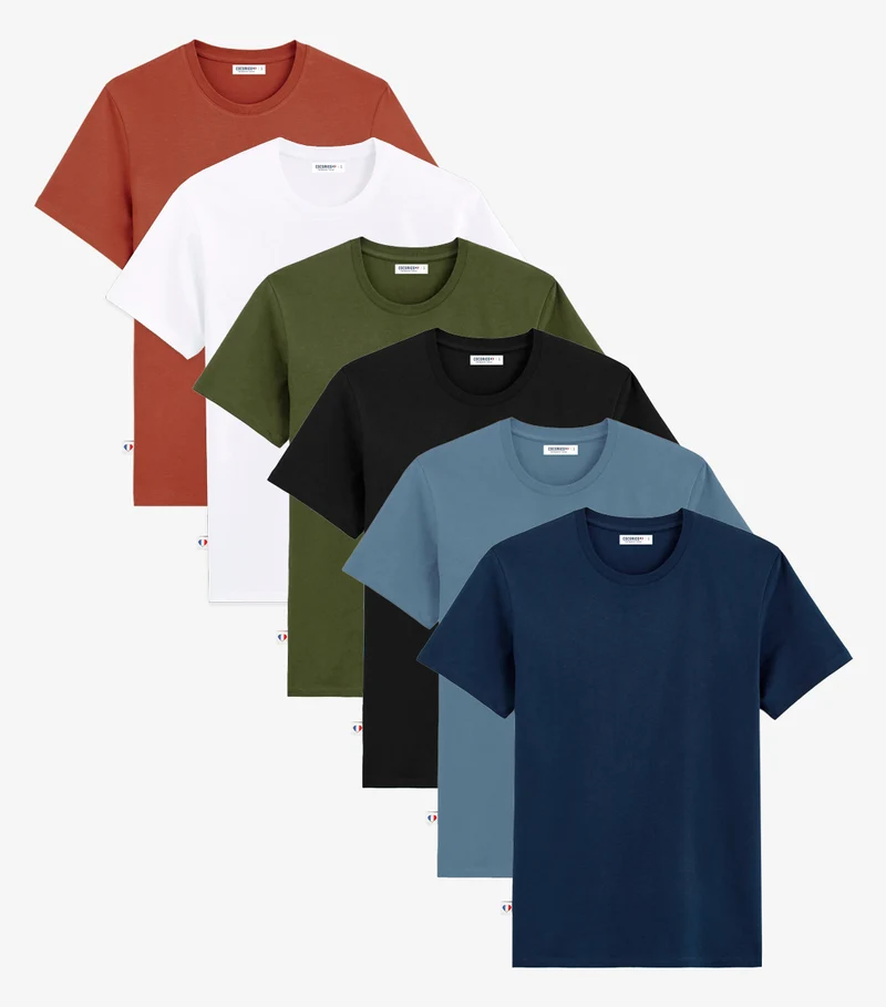 T-shirt Homme x6 - Pack Essentiel