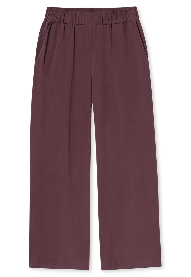 Schlafanzug Bordeaux/Weiss gestreift - Casual Nightwear
