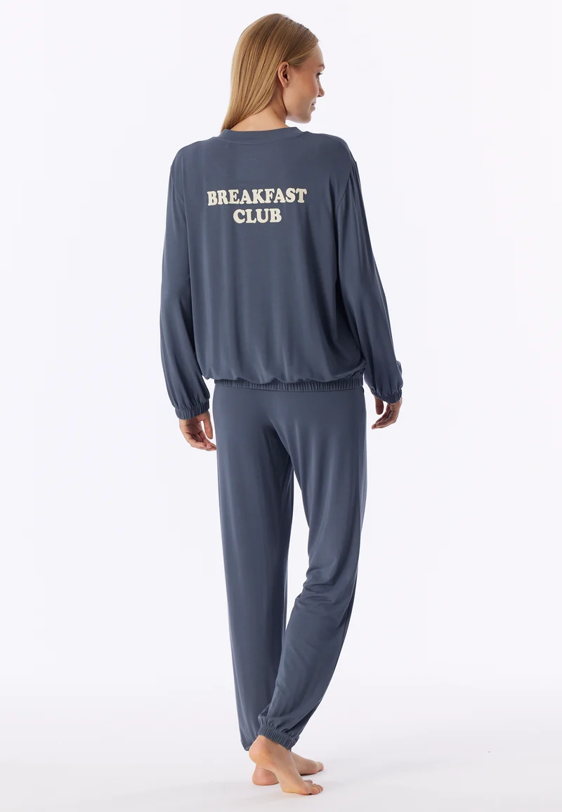 Lounge Set mit Bündchen Dunkelblau - Casual Fashion