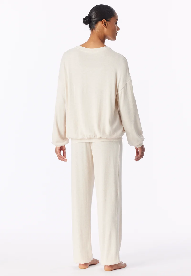 Lounge Set mit Bündchen Off White - Casual Fashion