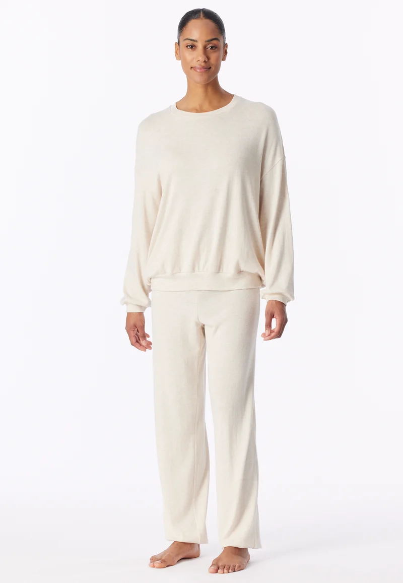 Lounge Set mit Bündchen Off White - Casual Fashion