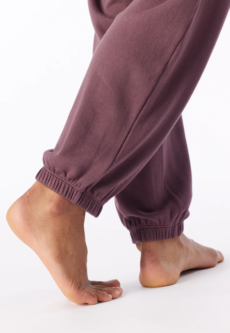 Lounge Set mit Bündchen Bordeaux - Casual Fashion