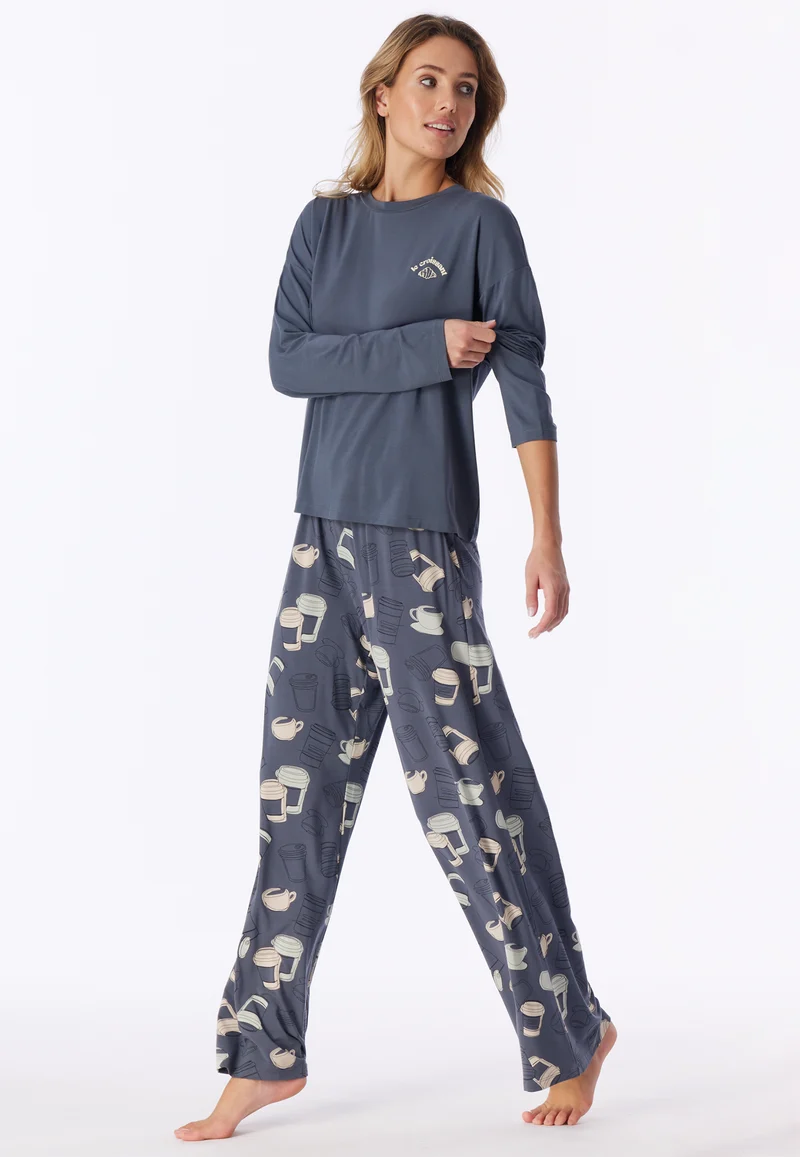 Schlafanzug Dunkelblau gemustert - Casual Fashion
